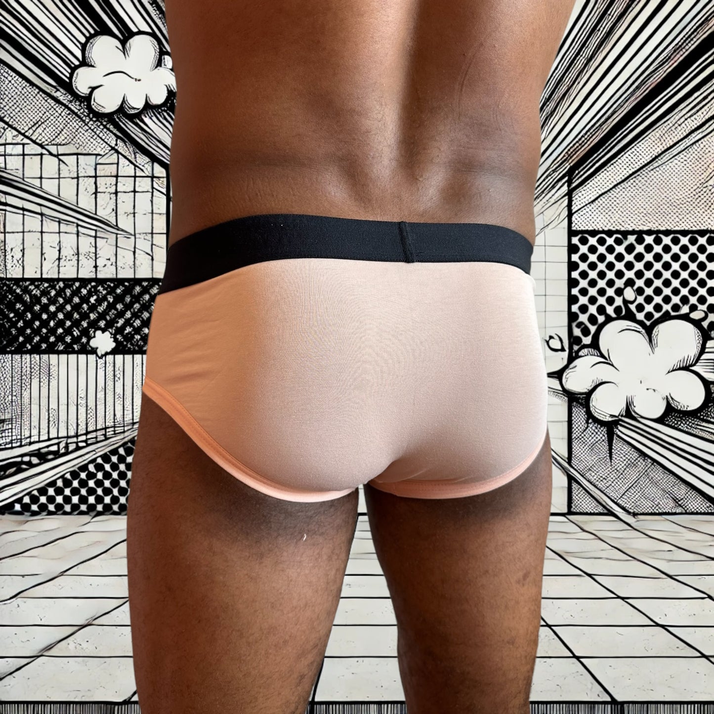 Men's Cotton Briefs - Salmon Pink: Daily Comfort & Lightness