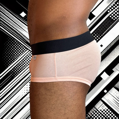 Men's Cotton Briefs - Salmon Pink: Daily Comfort & Lightness