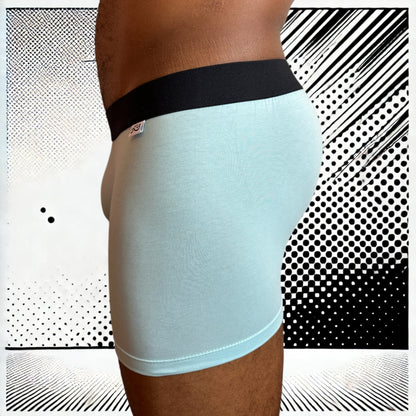 Men’s Cotton Boxer Shorts - Pastel Blue | Comfortable and Breathable Underwear